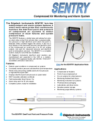 Thumbnail of document Data Sheet - SENTRY Compressed Air Monitor and Alarm